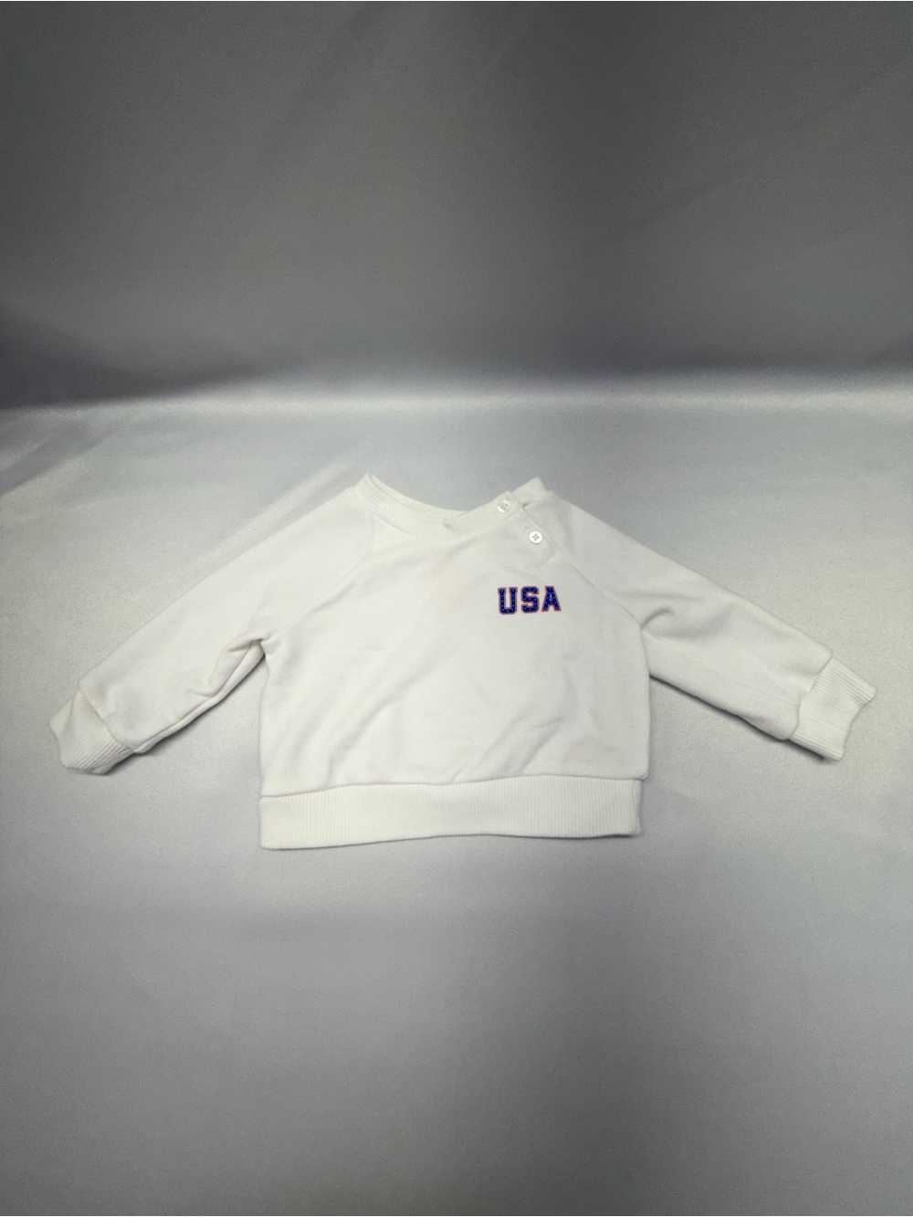 Cat & Jack Baby USA Sweatshirt | White | GUC | 0–3M